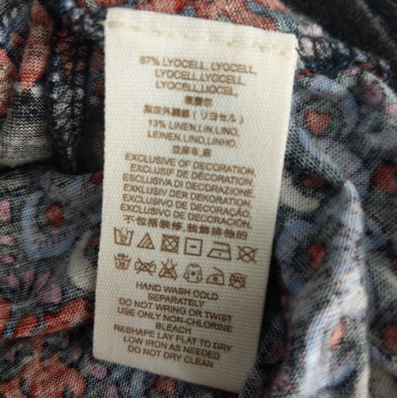 FREE PEOPLE Macra Maze Me Fringed Peasant Top XS - Picture 16 of 16